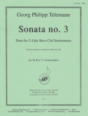 ソナタ・No.3（テレマン）（トロンボーン二重奏）【Sonata No.3】
