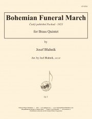 ボヘミアン葬送行進曲 （ジョエル・ブラニク）（金管五重奏）【Bohemian Funeral March】