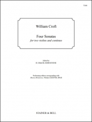 4つのソナタ（ウィリアム・クロフト）（ヴァイオリン二重奏+ピアノ）【Four Sonatas】