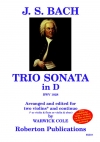 トリオ・ソナタ・ニ短調・BWV.1028（バッハ）（ヴァイオリン二重奏+ピアノ）【Trio Sonata in D BWV.1028】
