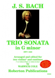 トリオ・ソナタ・ト長調・BWV.1029（バッハ）（ヴァイオリン二重奏+ピアノ）【Trio Sonata in G Minor BWV.1029】