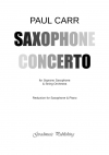 サクソフォーン協奏曲（ポール・カー）（ソプラノサックス+ピアノ）【Saxophone Concerto】