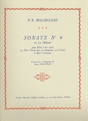 ソナタ・Op.3・No.6・イ短調（パオロ・ベネデット・ベリンツァーニ）（ソプラノリコーダー+ピアノ）【Sonate Op.3, No.6 in A Minor】