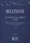 12のソナタ（パオロ・ベネデット・ベリンツァーニ）（ヴァイオリン二重奏+ピアノ）【12 Sonate da Chiesa a tre】