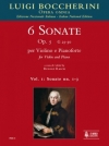 6つのソナタ・Op.5・Vol.1（ルイジ・ボッケリーニ）（ヴァイオリン+ピアノ）【6 Sonate Op. 5 (G 25-30) Vol. 1】