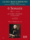 6つのソナタ・Op.5・Vol.2（ルイジ・ボッケリーニ）（ヴァイオリン+ピアノ）【6 Sonate Op. 5 (G 25-30) Vol. 2】