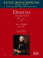 デュエット・Op.3・No.5・変ホ長調（ルイジ・ボッケリーニ）（ヴァイオリン二重奏）【Duetto Op. 3 N. 5 (G 60) in Mi bemolle maggiore】
