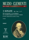 3つのソナタ・Op.2・No.1,3,5（ムツィオ・クレメンティ）（ヴァイオリン+ピアノ）【3 Sonate Op. 2 Nn. 1, 3, 5】