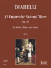 12のハンガリー国民舞曲・Op.16（アントン・ディアベリ）（ギター+ヴァイオリン）【12 Ungarische National Tänze Op. 16】