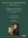 6つのソナタ・Op.5・Vol.2（フランチェスコ・ジェミニアーニ）（ヴァイオリン+ピアノ）【6 Sonate Op. 5 (H. 109-114) - Vol. 2: Sonate IV-VI】