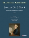 ソナタ・Op.5・No.4（フランチェスコ・ジェミニアーニ）（ヴァイオリン+ピアノ）【Sonata op. 5 n. 4 (H. 112)】
