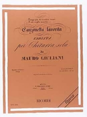 カンツォネッタと変奏曲・Op.147（マウロ・ジュリアーニ）（ギター）【Canzonetta Favorita Variata Op.147】