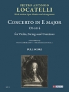 協奏曲・ホ長調・Op-sn 4（ピエトロ・ロカテッリ）（弦楽五重奏）【Concerto in Mi maggiore Op-sn 4】