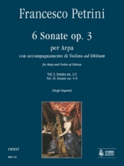 6つのソナタ・Op.3・Vol.1（フランチェスコ・ペトリーニ）（フルート+ハープ）【6 Sonate Op. 3 - Vol. I: Sonate 1-3】