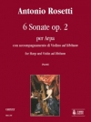 6つのソナタ・Op.2（アントニオ・ロゼッティ）（ヴァイオリン+ハープ）【6 Sonate Op. 2】