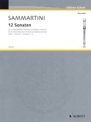 12のソナタ・Vol.1（ジュゼッペ・サンマルティーニ）（フルート二重奏+ピアノ）【12 Sonatas, Volume 1】
