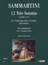 12のソナタ・Vol.1（ジュゼッペ・サンマルティーニ）（フルート二重奏+ピアノ）【12 Trio Sonate - Vol. 1: Sonate I-VI】