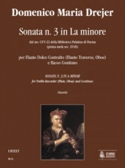 ソナタ・No.3・イ短調（ドメニコ・マリア・ドレイエル）（オーボエ+ピアノ）【Sonata N. 3 in La Minore】
