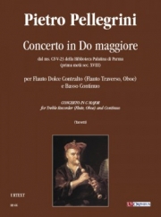 協奏曲・ハ長調（ピエトロ・ペレグリーニ）（フルート+ピアノ）【Concerto in Do Maggiore】