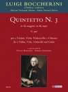 五重奏曲・No.3・変ロ長調（ルイジ・ボッケリーニ）（弦楽四重奏+ギター）【Quintetto N. 3 in Si bemolle Maggiore (G 447)】