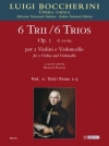 6つのトリオ・Op.1・Vol.1（ルイジ・ボッケリーニ）（弦楽三重奏）【6 Trii Op. 1 (G 77-82) - Vol. 1: Trii Nn. 1-3】