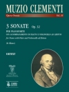 3つのソナタ・Op.32（ムツィオ・クレメンティ）（ミックス二重奏+ピアノ）【3 Sonate Op. 32】