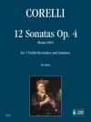 12のソナタ・Op.4（アルカンジェロ・コレッリ）（フルート二重奏+ピアノ）【12 Sonate Op. 4】