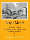 ソナタと舞曲・Op.22・Vol.2（ビアージョ・マリーニ）（弦楽三重奏+ピアノ）【Sonate e Danze Op. 22 - Volume II】