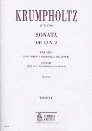 ソナタ・Op.12・No.2（ジャン＝バティスト・クルムフォルツ）（弦楽二重奏+ハープ）【Sonata Op. 12 N. 2】