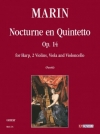 夜想曲と五重奏曲・Op.14（マリー＝マルタン・マリン）（弦楽四重奏+ハープ）【Nocturne en Quintetto Op. 14】