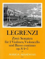 2つのソナタ・Op.8・No.4-5（ジョヴァンニ・レグレンツィ）（弦楽三重奏+ピアノ）【2 Sonatas Op. 8/4-5】