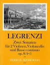 2つのソナタ・Op.8・No.4-5（ジョヴァンニ・レグレンツィ）（弦楽三重奏+ピアノ）【2 Sonatas Op. 8/4-5】