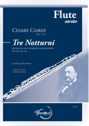 3つのノットルノ（チェーザレ・チャルディ）（フルート+ピアノ）【Tre notturni Op. 133, 134, 135】