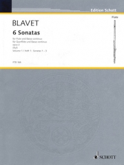 6つのソナタ・Op.2・Vol.1（ミシェル・ブラヴェ） （フルート+ピアノ）【Six Sonatas, Op. 2 Volume 1】