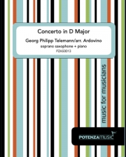 協奏曲・ニ長調（ゲオルク・フィリップ・テレマン）（ソプラノサックス+ピアノ）【Concerto in D Major】