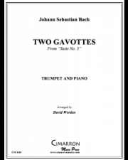 2つのガヴォット (バッハ）（トランペット+ピアノ）【Two Gavottes】