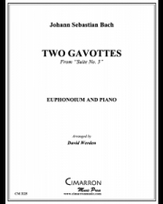 2つのガヴォット (バッハ）（ユーフォニアム+ピアノ）【Two Gavottes】