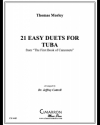 21のやさしいデュエット集（トマス・モーリー）（テューバ二重奏）【21 Easy Duets for Tuba】