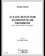 21のやさしいデュエット集（トマス・モーリー）（ユーフォニアム二重奏）【21 Easy Duets for Euphonium】