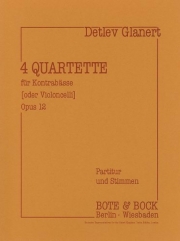 4つの四重奏曲・Op.12（デトレフ・グラナート）（ストリングベース四重奏）【Four Quartets Op. 12】