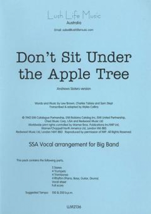 ドント・シット・アンダー・ジ・アップル・ツリー（グレン・ミラー）【Don’t Sit Under the Apple Tree】