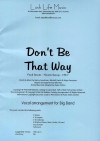 ドント・ビー・ザット・ウェイ（フランク・シナトラ）【Don’t Be That Way】