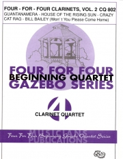 初級者用四重奏曲集・Vol.2  (クラリネット四重奏)【Four for Four Clarinets, Volume 2】