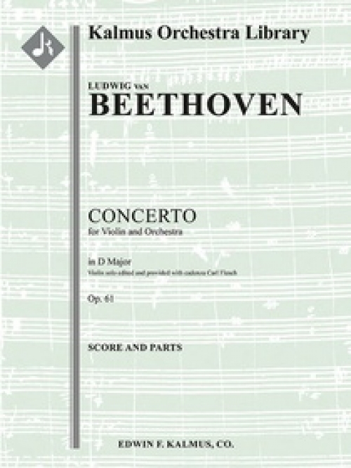 ヴァイオリン協奏曲・ニ長調・Op.61（ベートーヴェン）（スコアのみ）【Concerto for Violin in D, Op. 61】