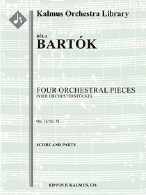 4つのオーケストラ作品・Op.12（ベラ・バルトーク）（スコアのみ）【Four Orchestral Pieces, Op. 12】
