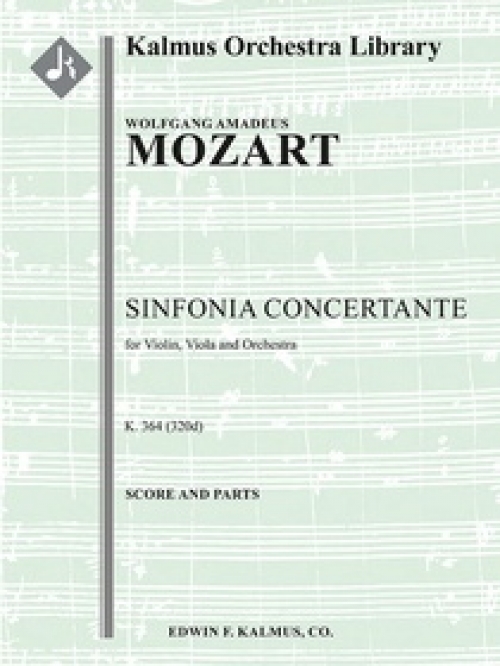 協奏交響曲・KV364/320d  (モーツァルト)（スコアのみ）【Sinfonia Concertante, K. 364/320d】