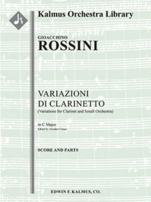 クラリネットのための変奏曲 (ジョアキーノ・ロッシーニ)（スコアのみ）【Variazioni di Clarinetto】