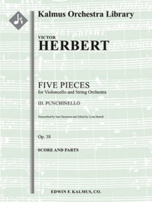 パンチネロ・Op.38  (ヴィクター・ハーバード)（スコアのみ）【Five Pieces for Cello and Orchestra: III. Punchinello, Op.】