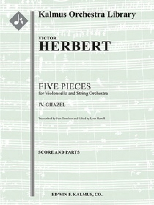 ガゼル  (ヴィクター・ハーバード)（スコアのみ）【Five Pieces for Cello and Orchestra: IV. Ghazel】