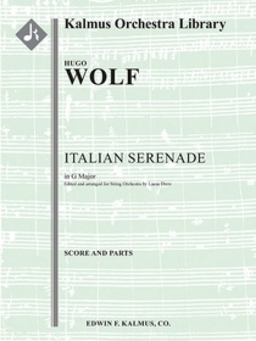 イタリア風セレナーデ（フーゴ・ヴォルフ)（スコアのみ）【Italian (Italianische) Serenade】